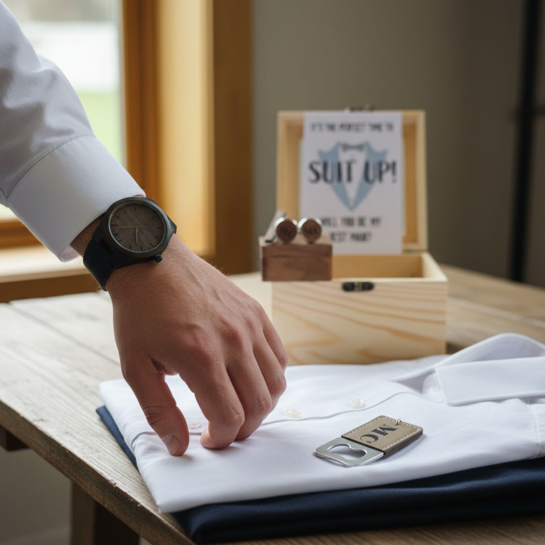 Groomsmen's Gratitude: Personalized Proposal Gift Box