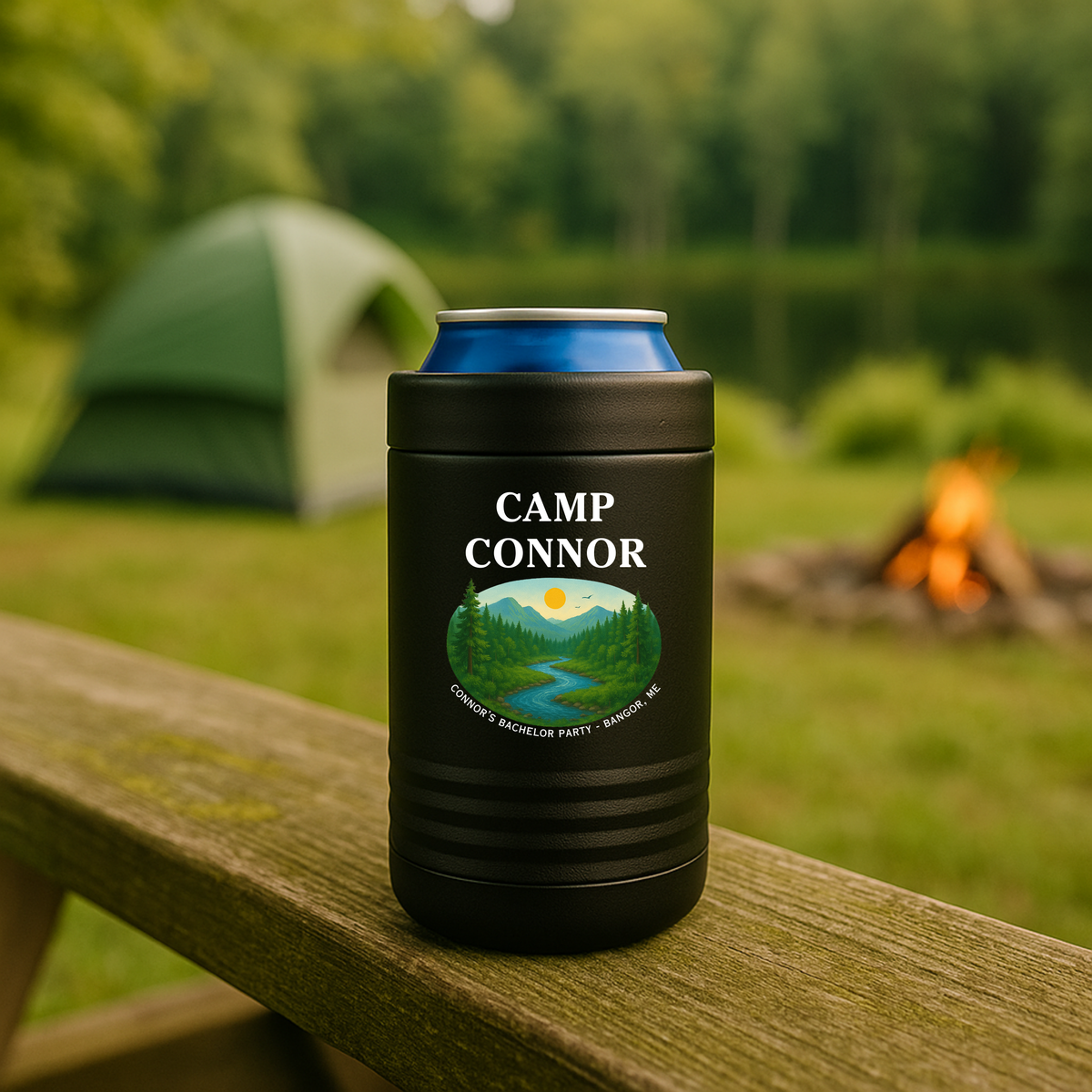 Camp Bachelor Party Koozie