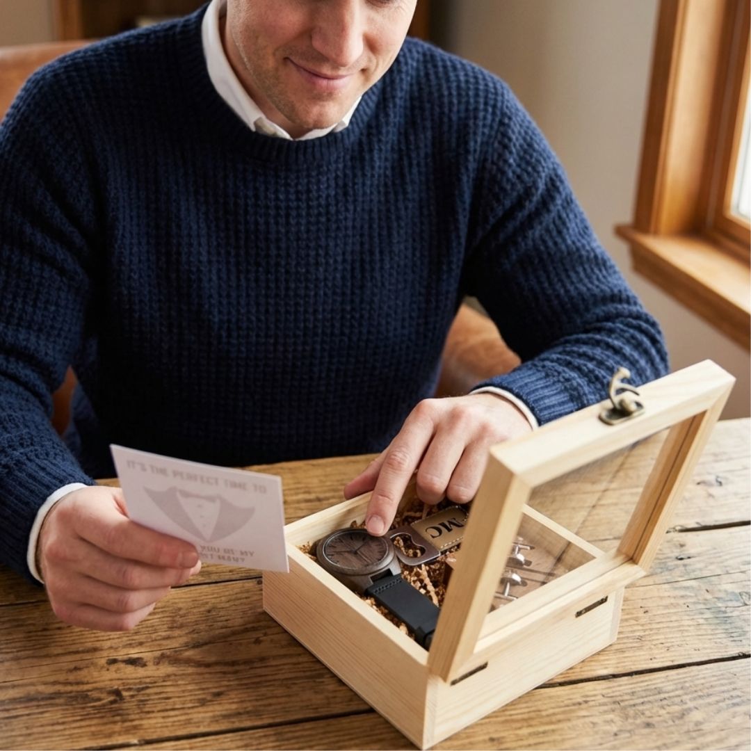 Groomsmen's Gratitude: Personalized Proposal Gift Box