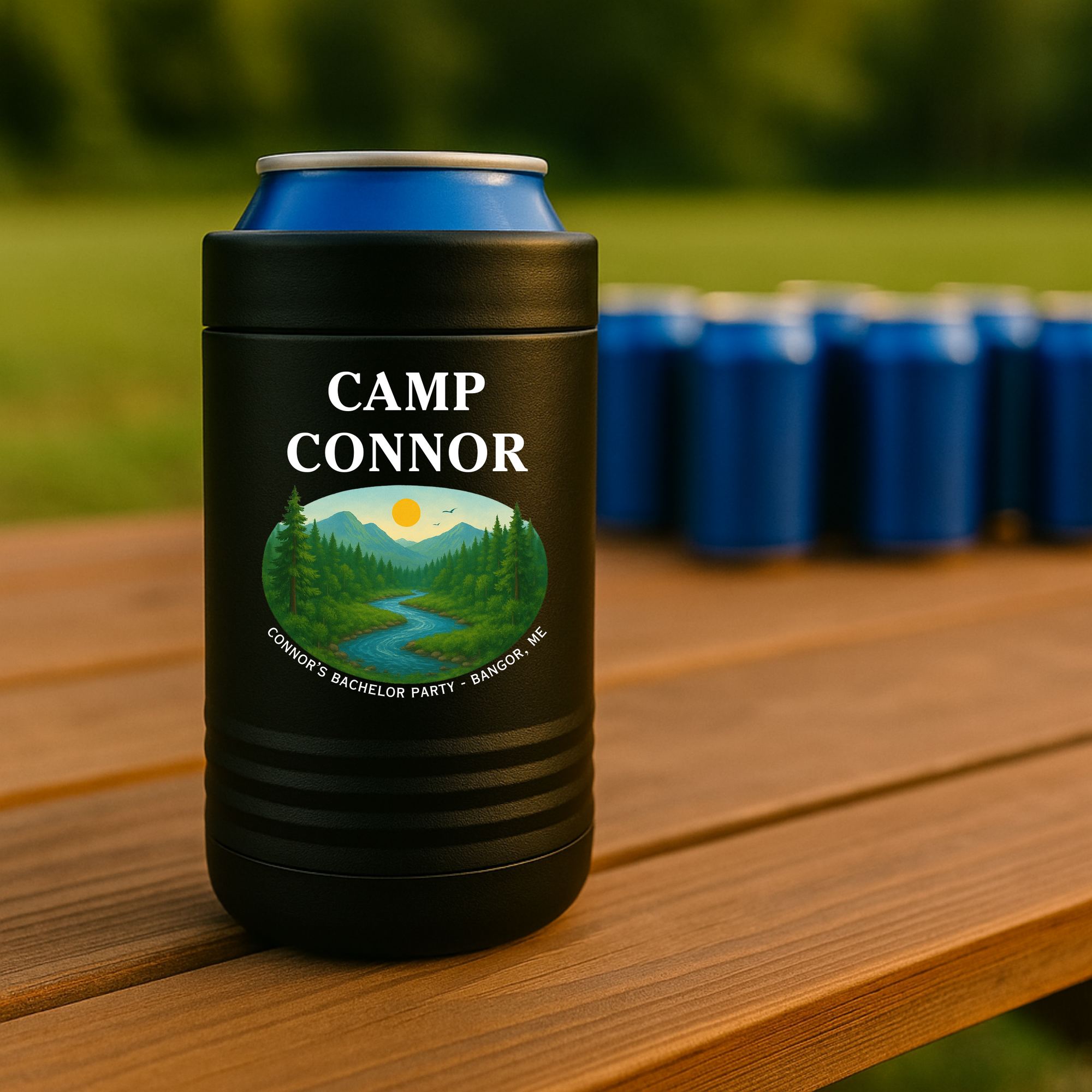 Camp Bachelor Party Can Cooler