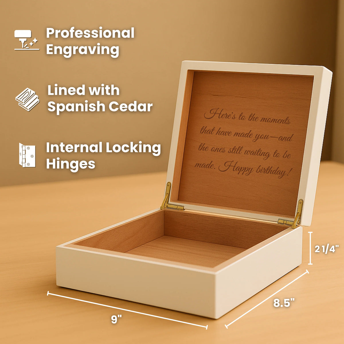 Sentimental Personalized Keepsake Box