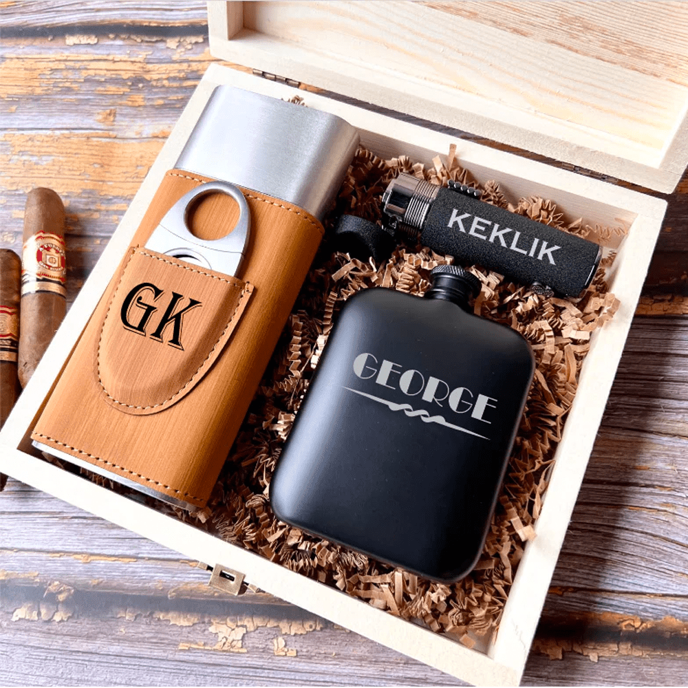 Unique Personalized Lit And Light Box Set Customized Groomsmen Gifts Gifts for Men by Groovy Guy