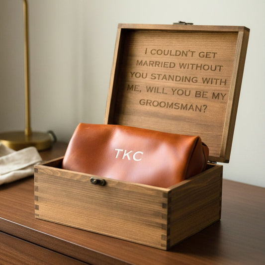 Pack & Go Leather Dopp Kit Gift Set