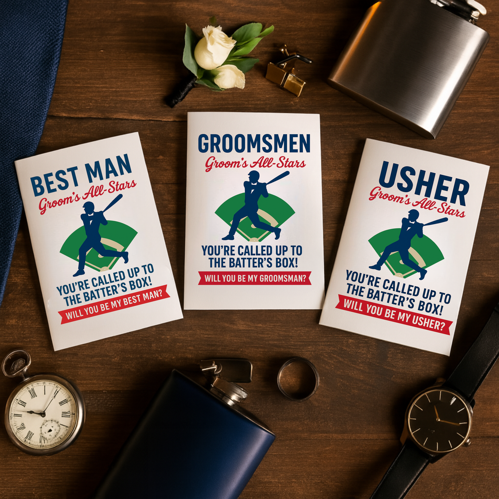 Batter Up Groomsmen Proposal Cards