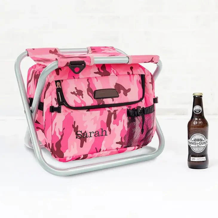 Unique Personalized Camouflage Folding Cooler Chair Customized Cooler Gifts for Men by Groovy Guy