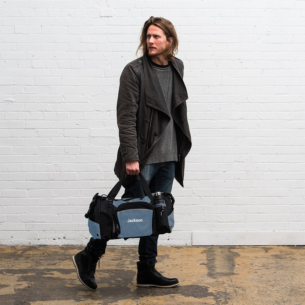 Unique Personalized Monogrammed &amp; Manly Customized Duffel Bags Gifts for Men by Groovy Guy