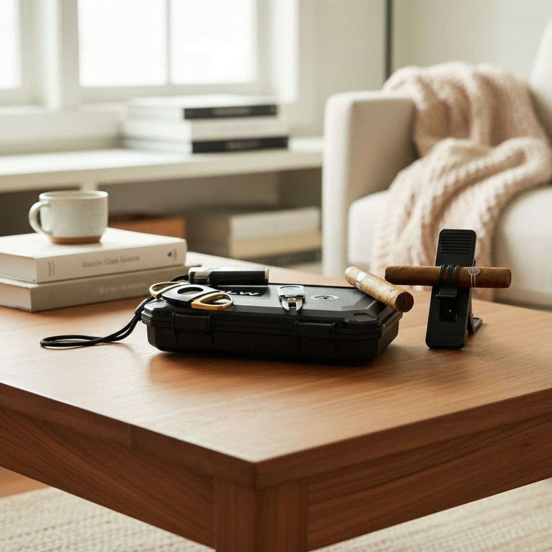 Golf Cigar Travel Case with Accessories