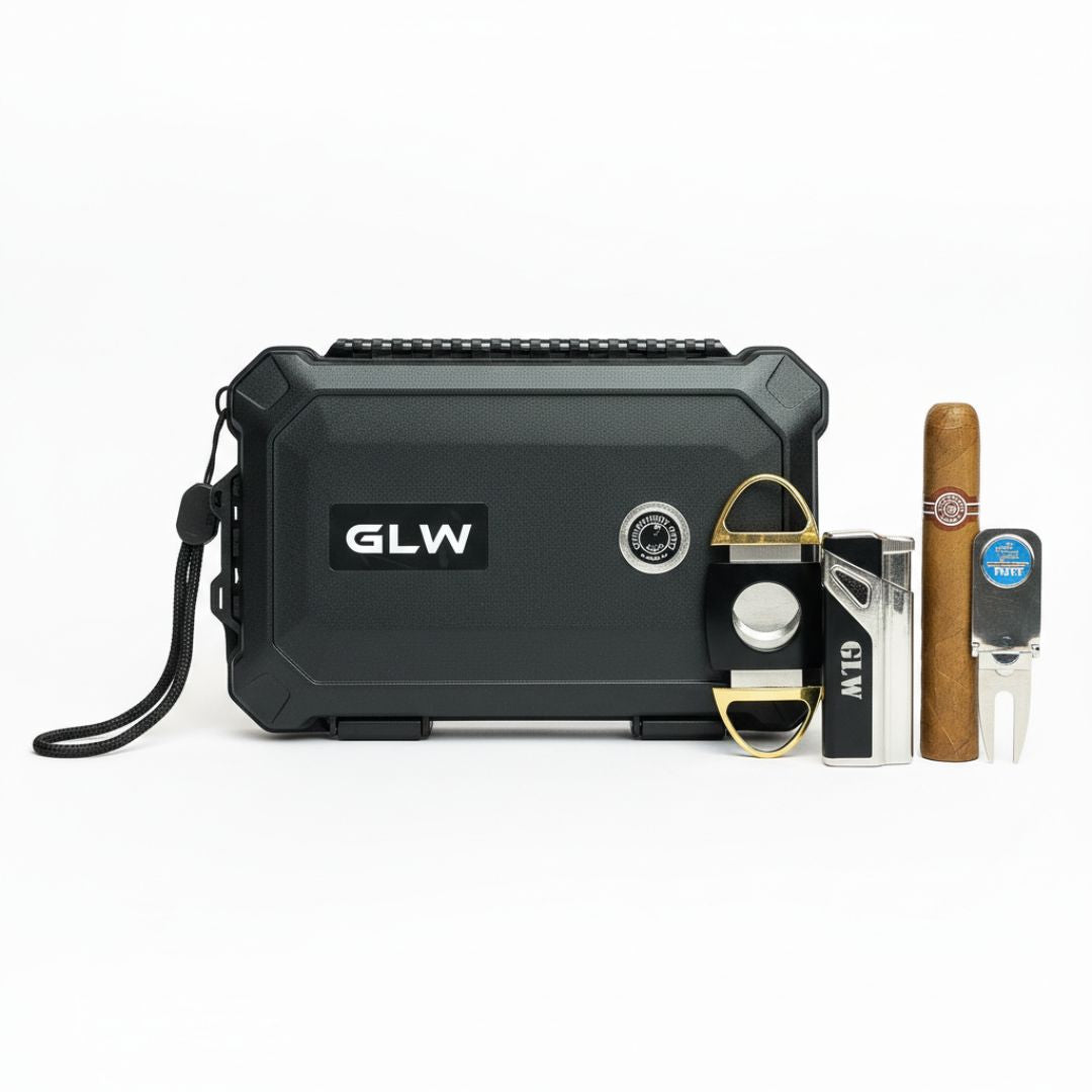 Golf Cigar Travel Case with Accessories