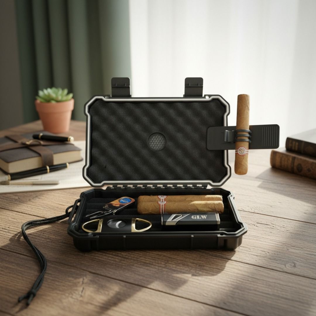 Golf Cigar Travel Case with Accessories