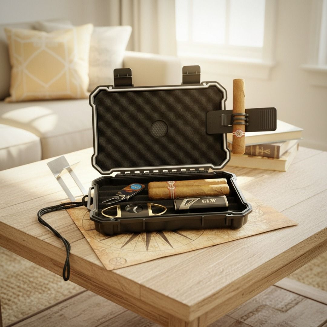 Golf Cigar Travel Case with Accessories