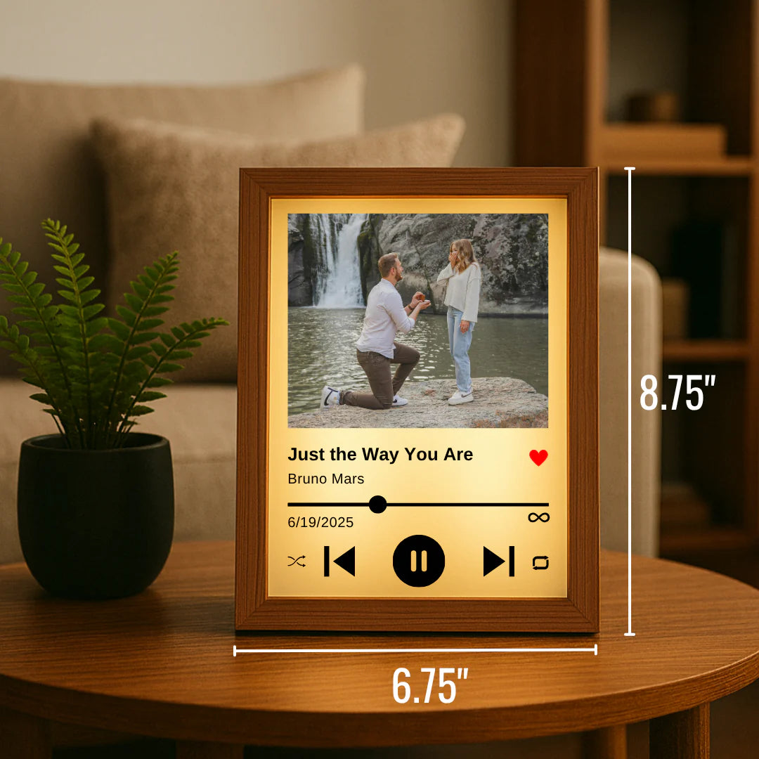 Personalized Couple's Song Photo Frame