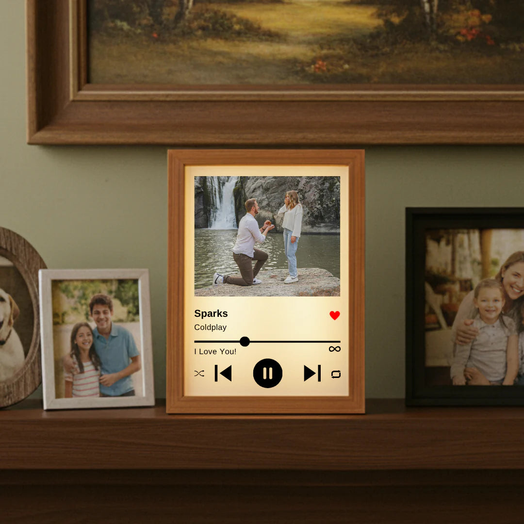 Personalized Couple's Song Photo Frame - Groovy Groomsmen Gifts