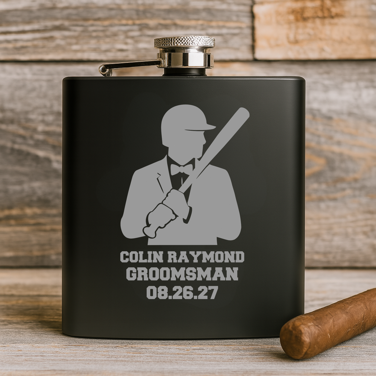 Grand Slam Groomsmen Flask