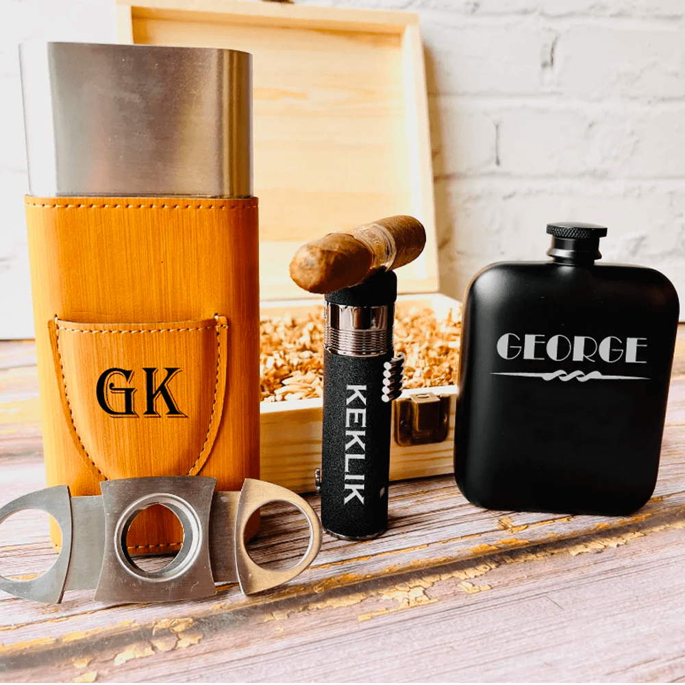 Unique Personalized Lit And Light Box Set Customized Groomsmen Gifts Gifts for Men by Groovy Guy