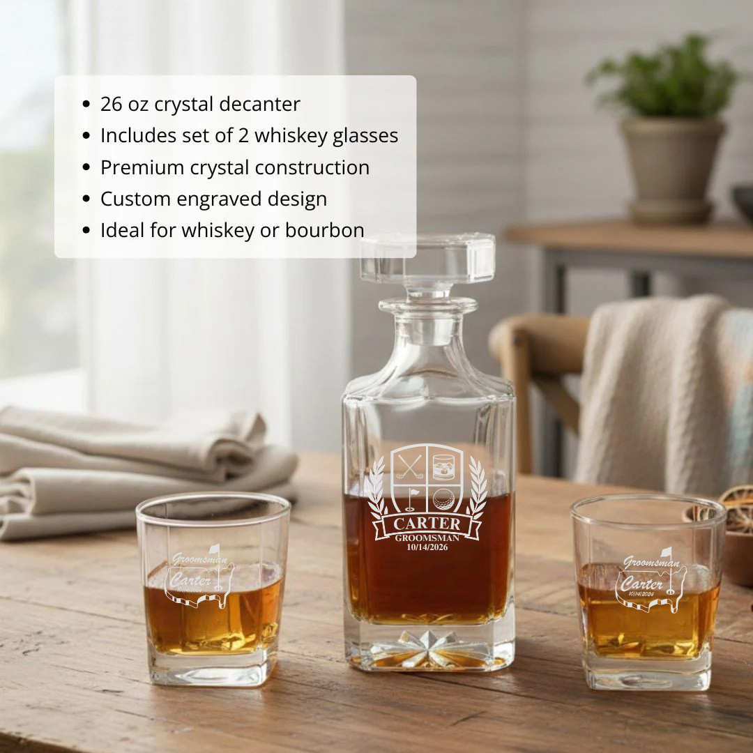 Double Bogey Groomsman Whiskey Set