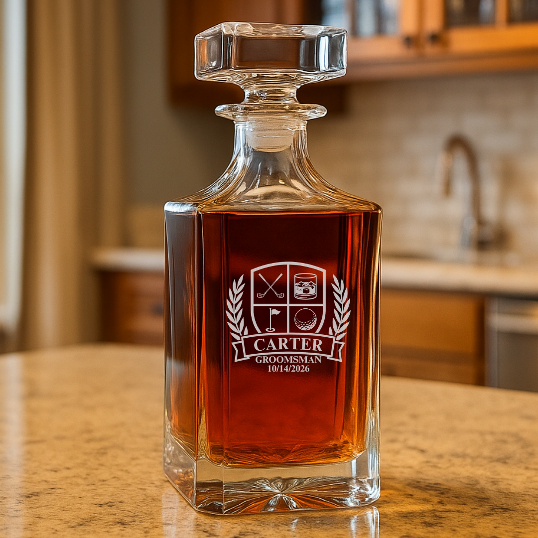 Double Bogey Groomsman Whiskey Set