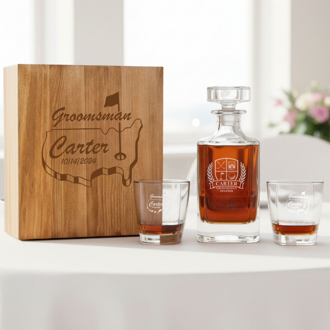 Double Bogey Groomsman Whiskey Set