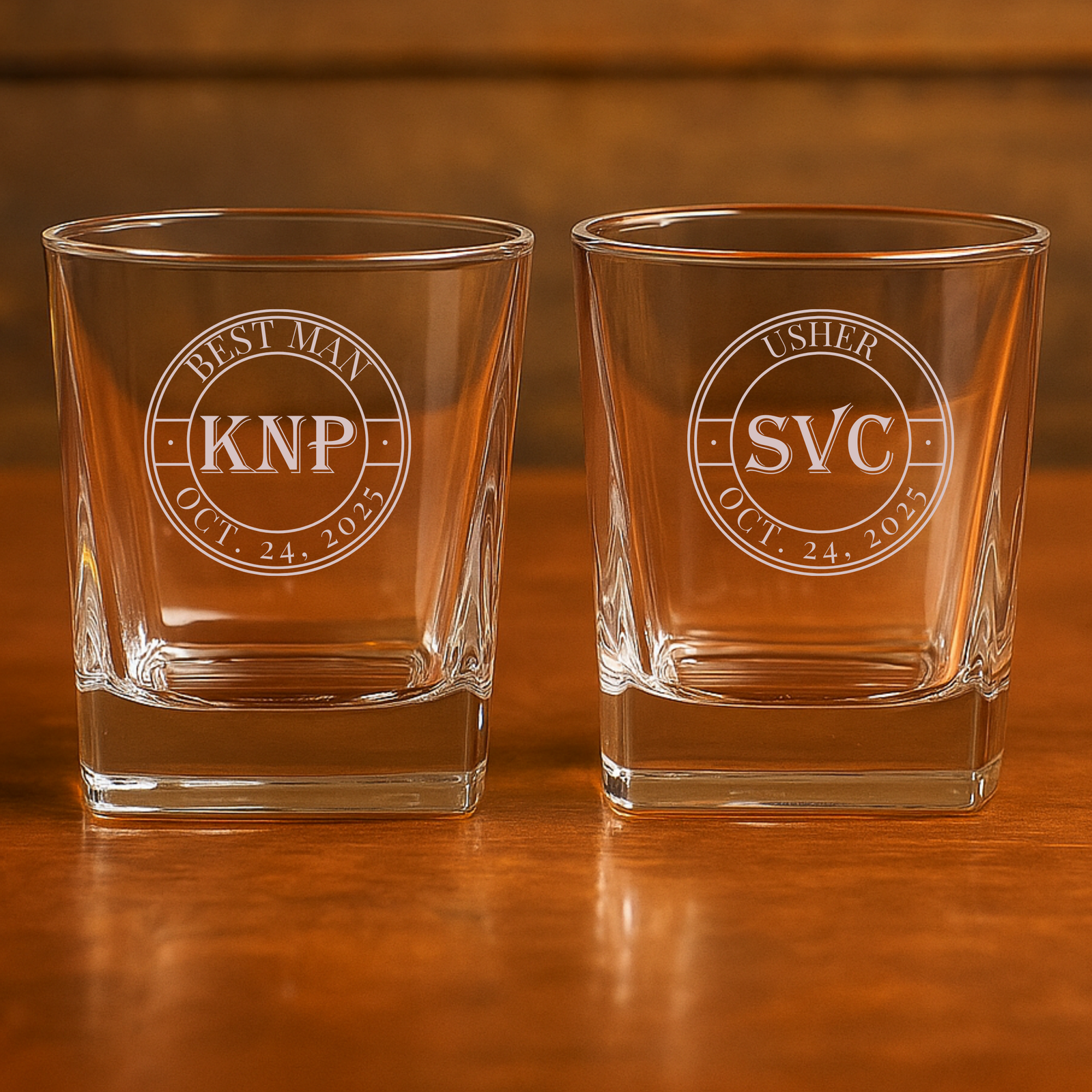 Wedding Party Whiskey Glass