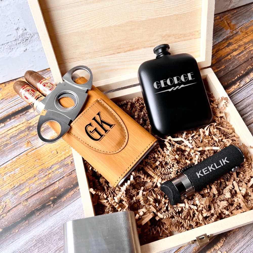 Unique Personalized Lit And Light Box Set Customized Groomsmen Gifts Gifts for Men by Groovy Guy