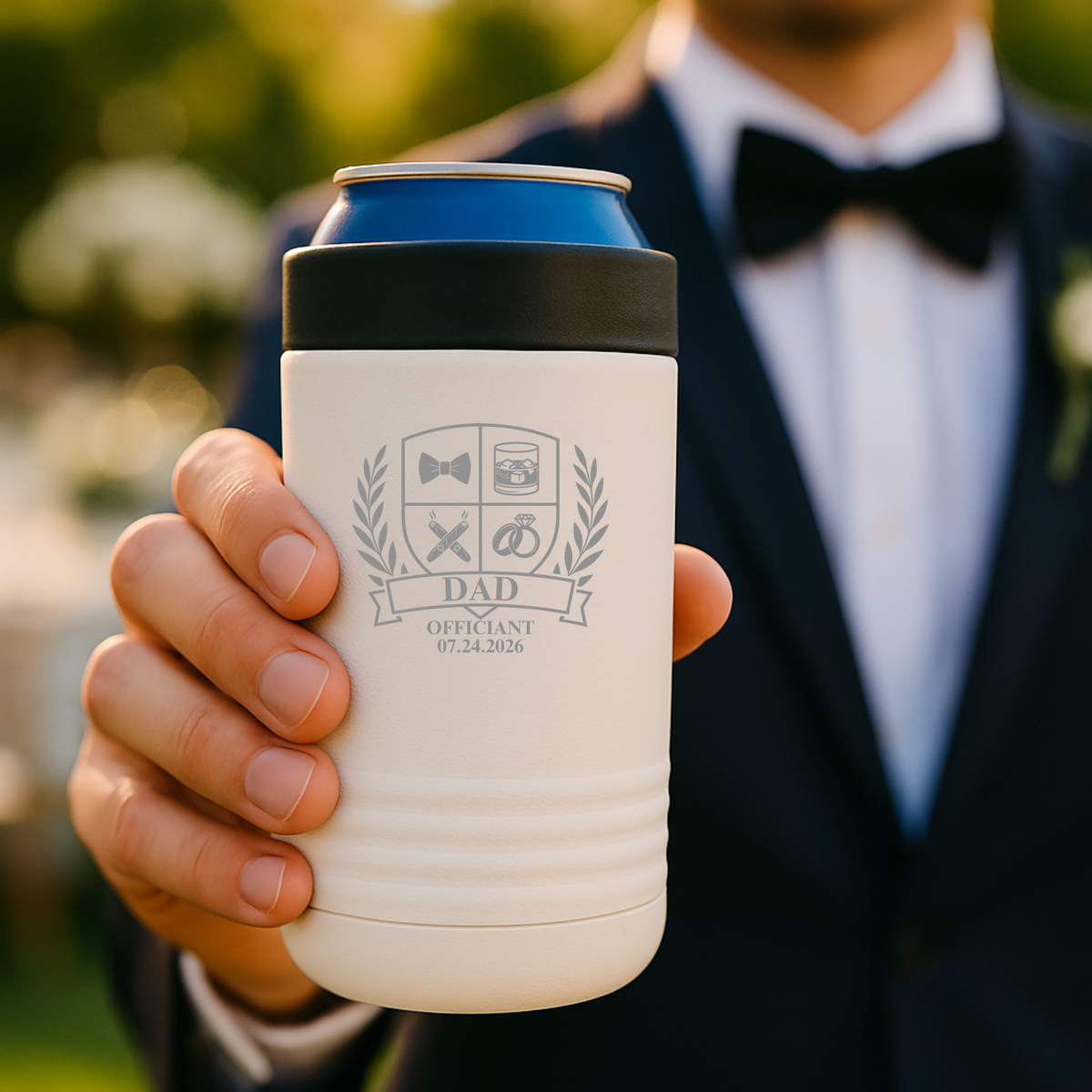 Wedding Party Crest Koozie