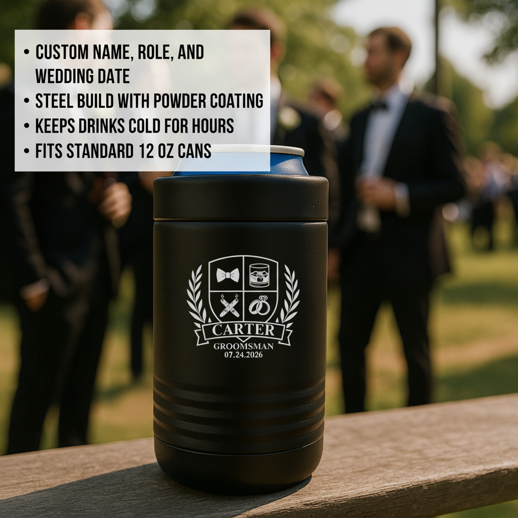 Wedding Crest Personalized Can Cooler