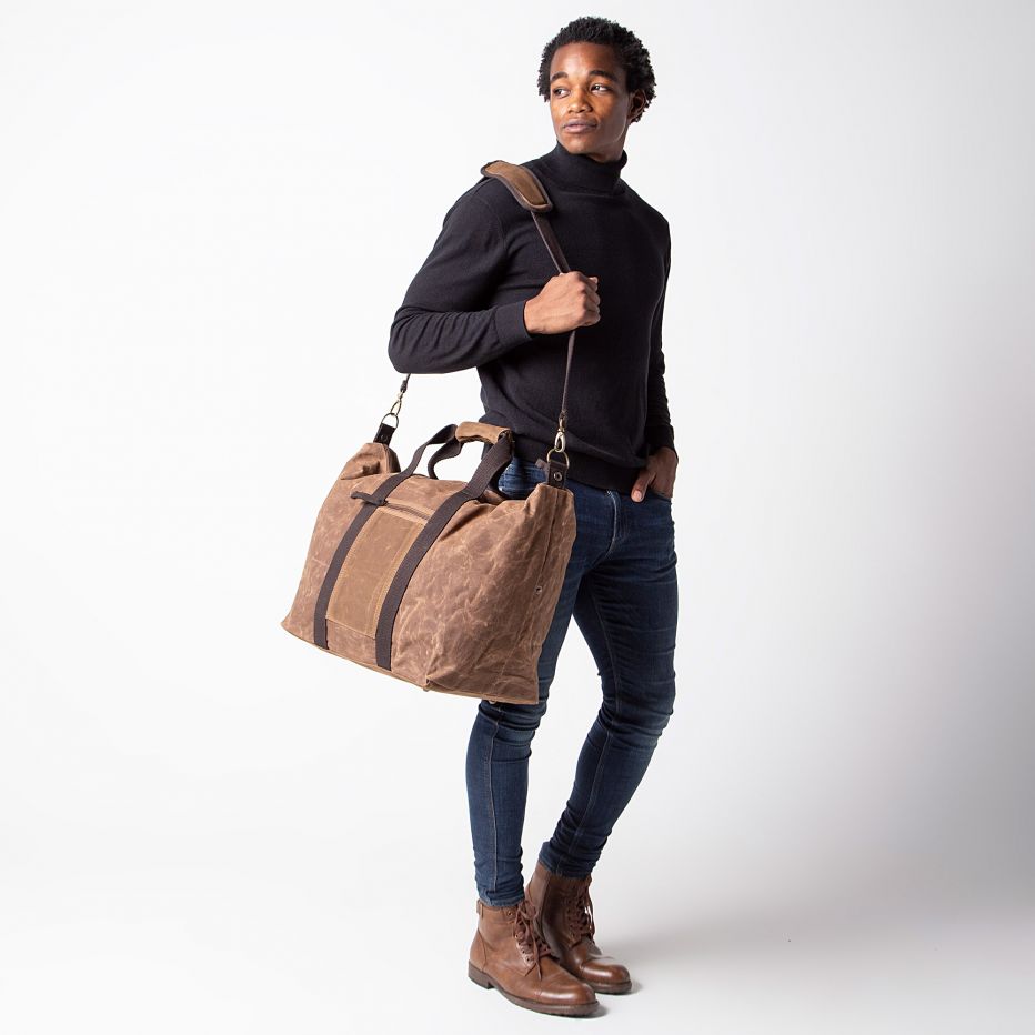 Unique Personalized Wax &amp; Wander Weekender Set Customized Duffel Bags Gifts for Men by Groovy Guy