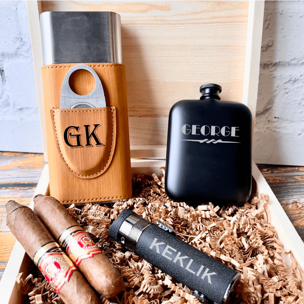 Unique Personalized Lit And Light Box Set Customized Groomsmen Gifts Gifts for Men by Groovy Guy
