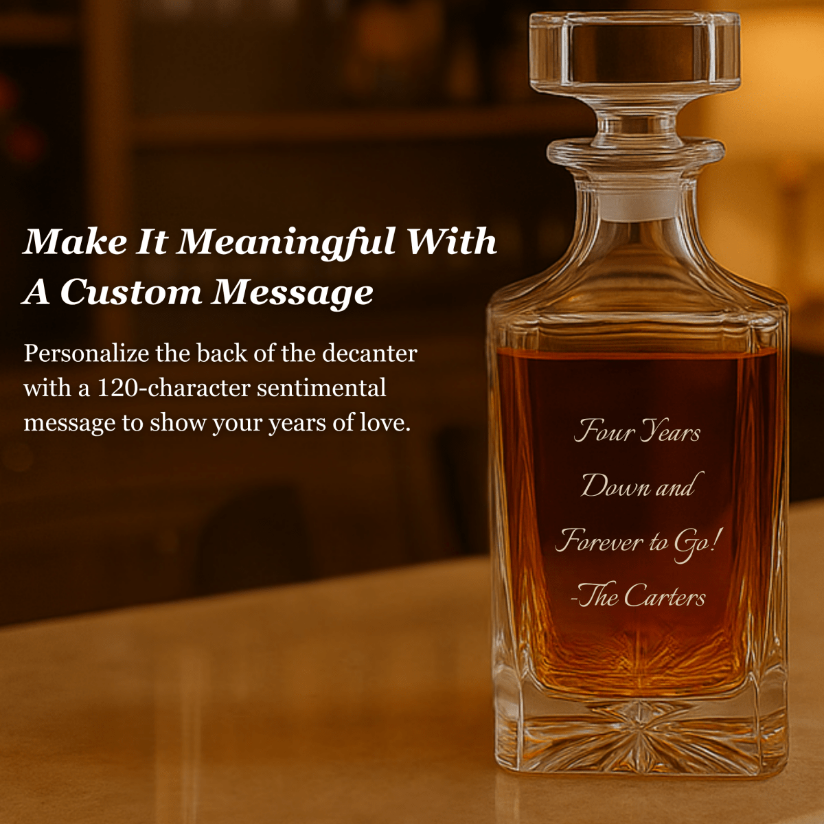 Unique Personalized Forever Yours Anniversary Decanter Customized Anniversary Gifts for Men by Groovy Guy