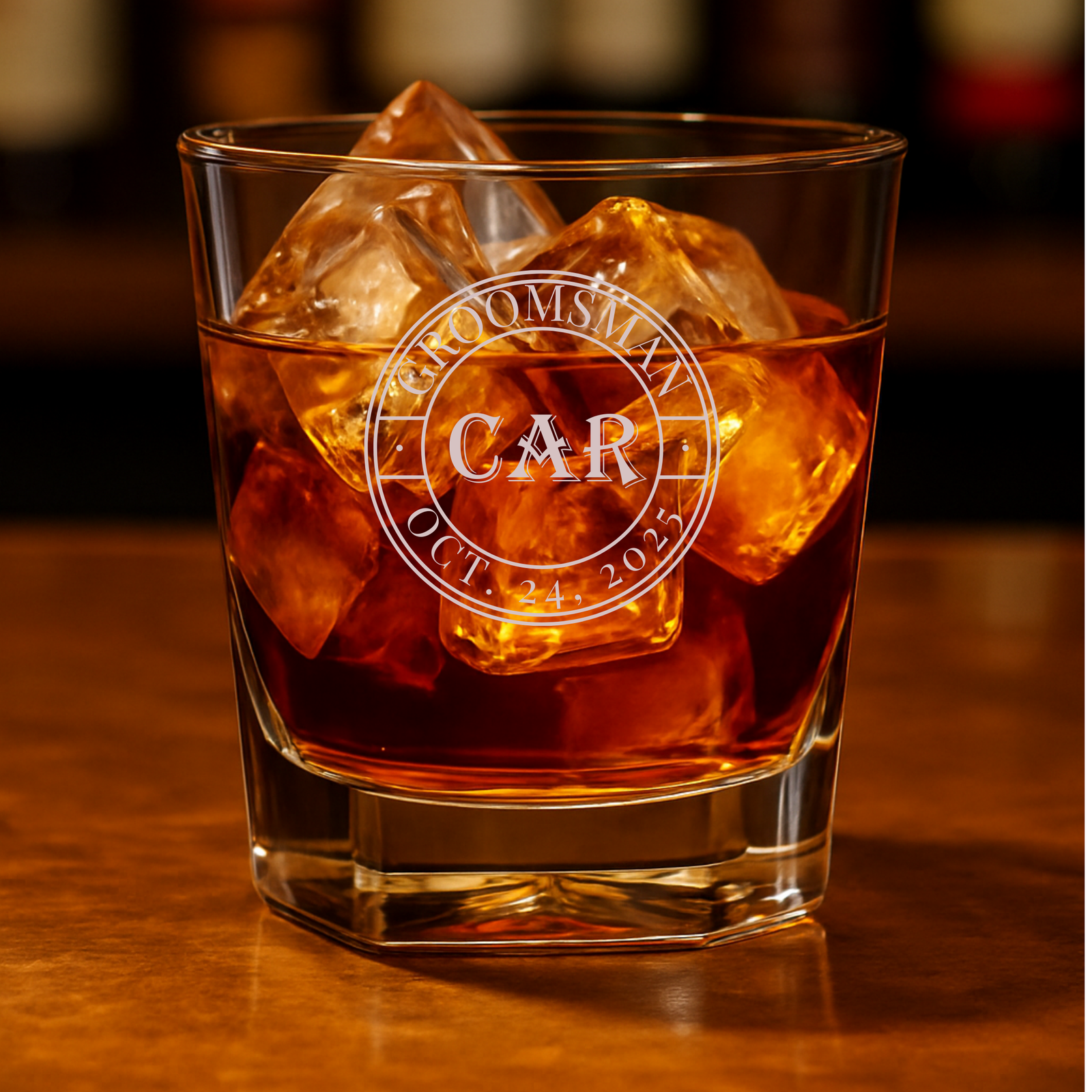 Wedding Party Whiskey Glass