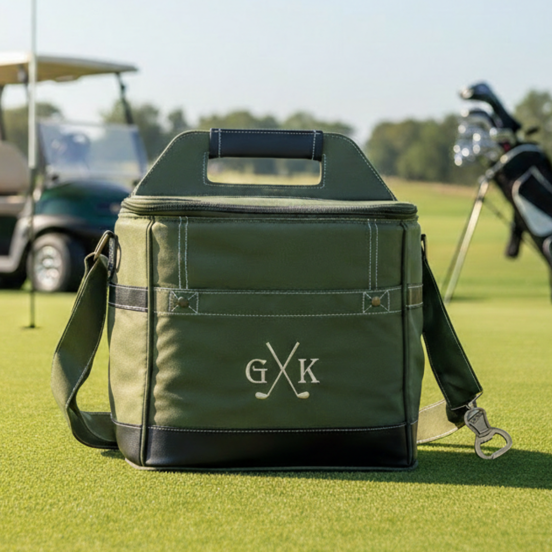 Golf Groomsmen Gift Personalized Cooler With Custom Initials