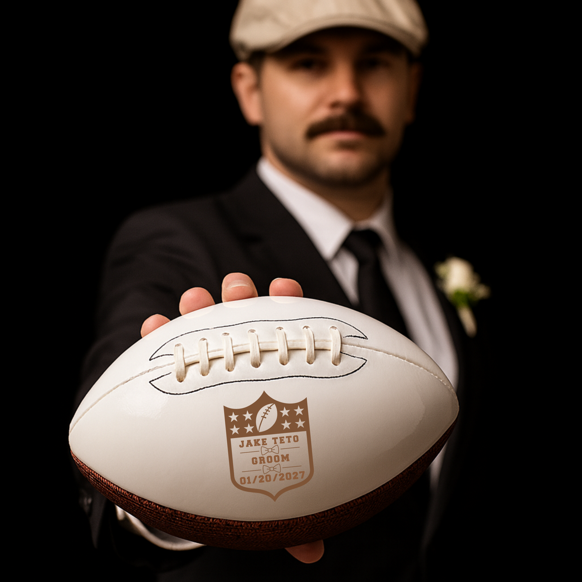 Custom Groomsman Football