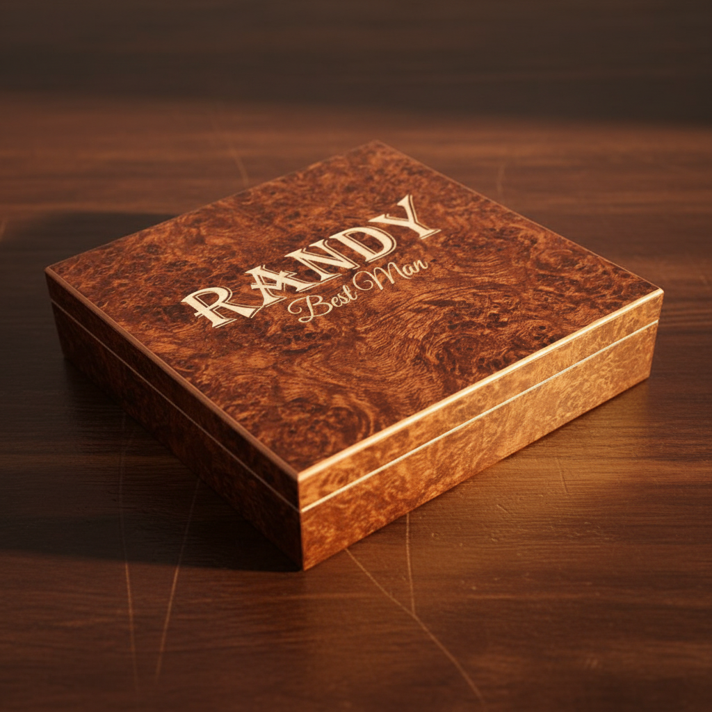 Burl Wood Personalized Humidor