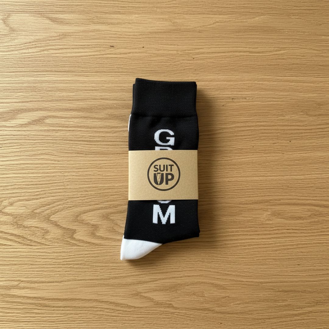 Groomsman Socks &amp; Can Cooler Set