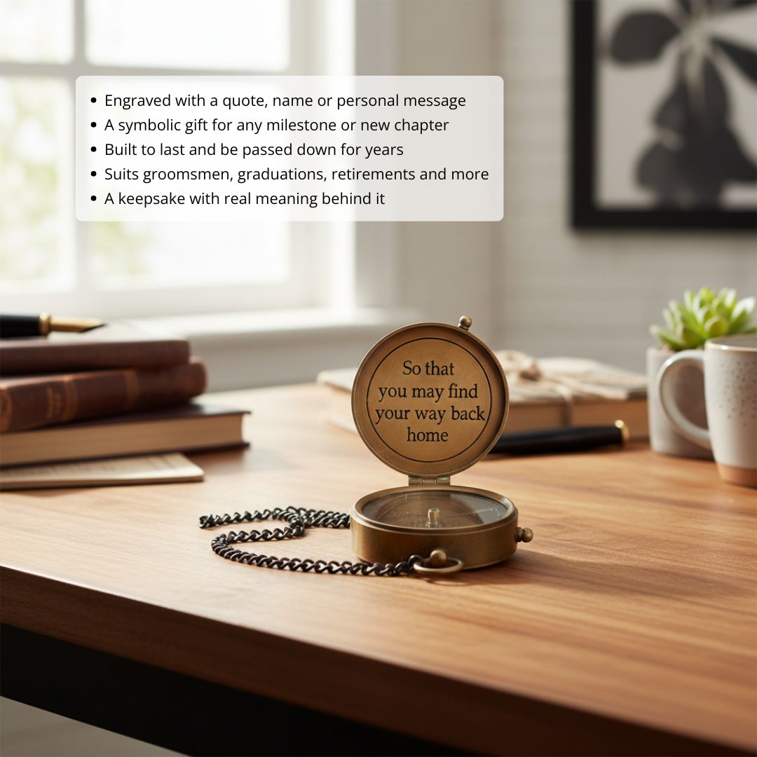 Custom Groomsmen Compass