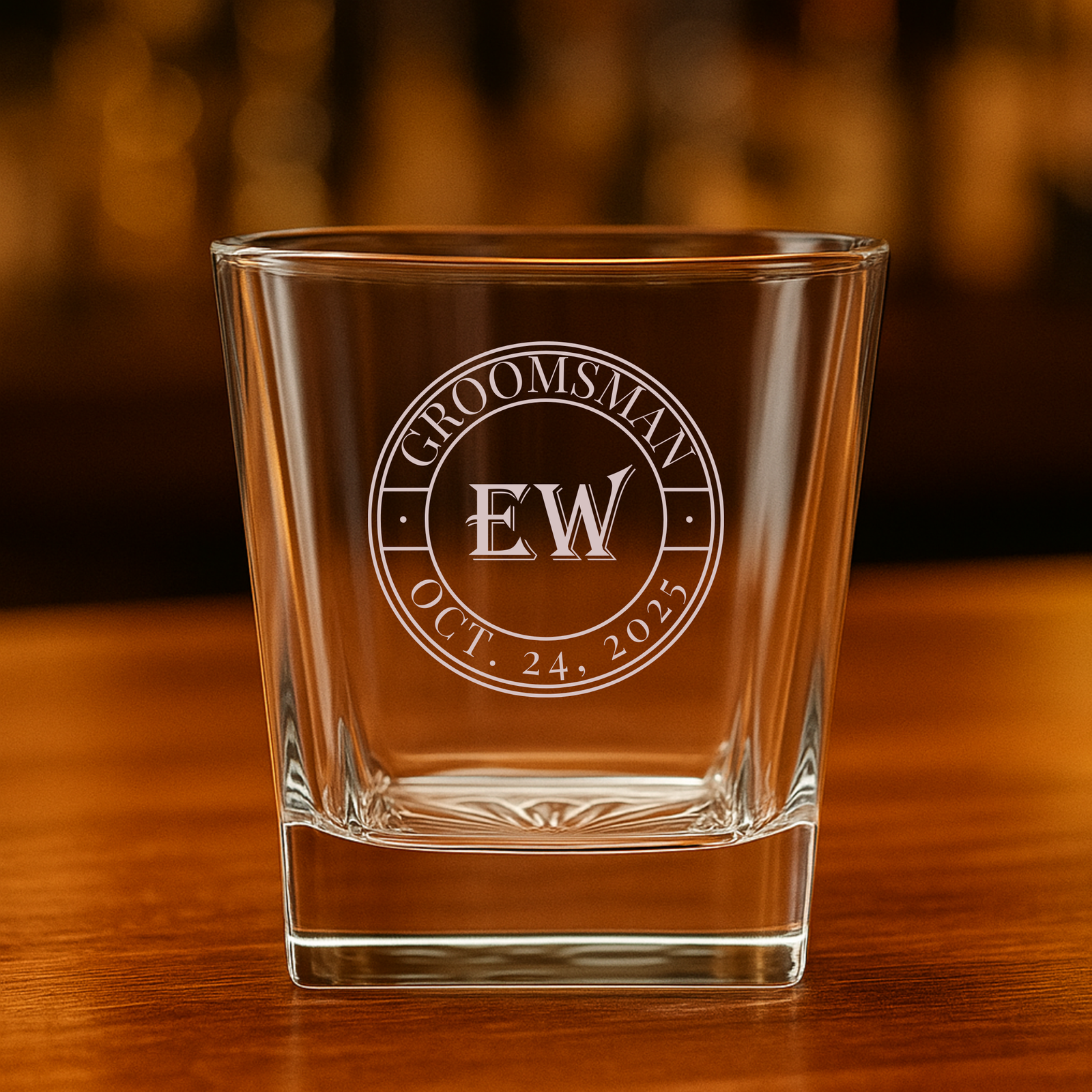 Wedding Party Whiskey Glass