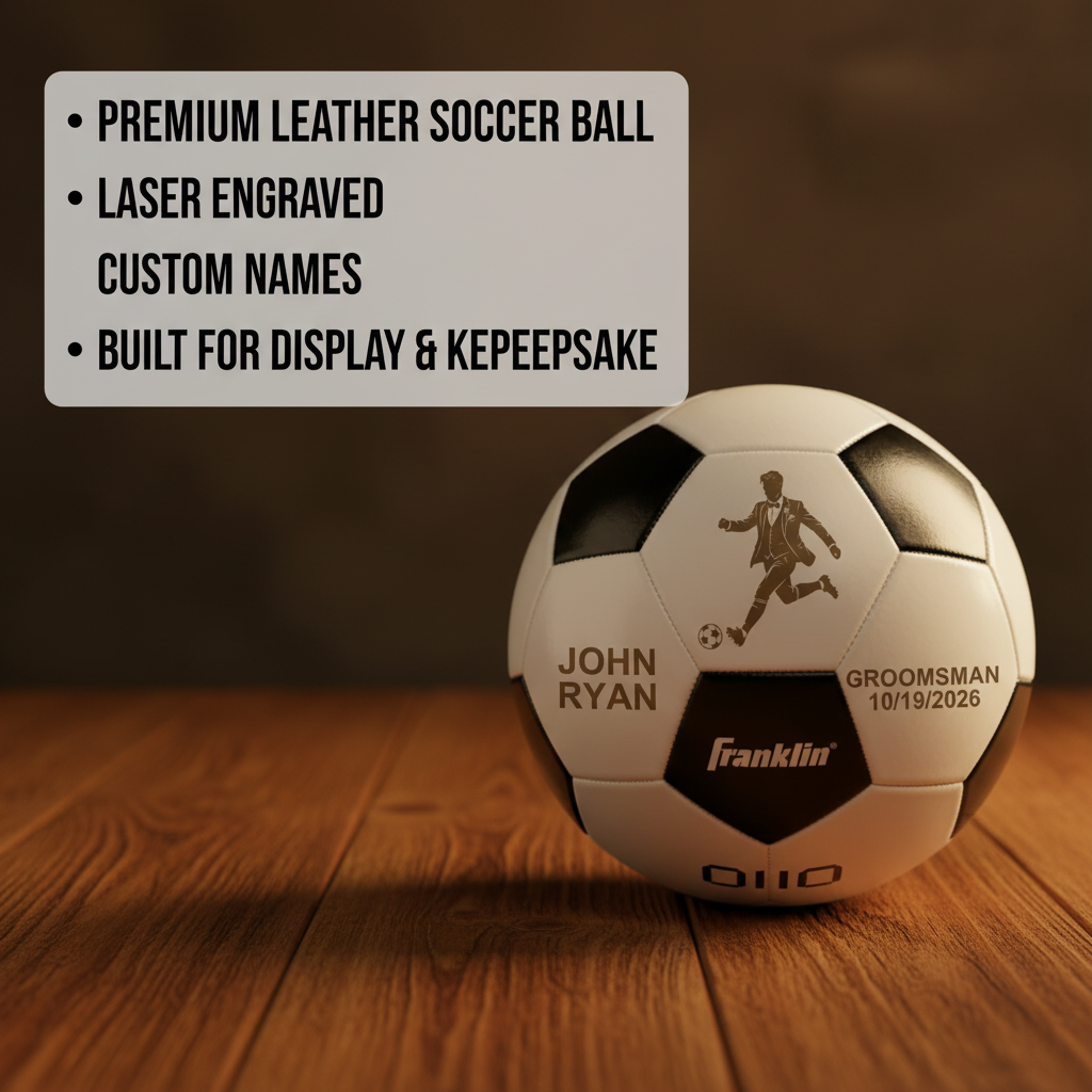 Pitch Day Groomsmen Soccer Ball