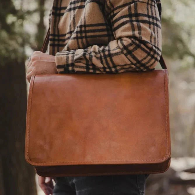 Unique Personalized Working in the Wild Messenger Customized Messenger Bag Gifts for Men by Groovy Guy