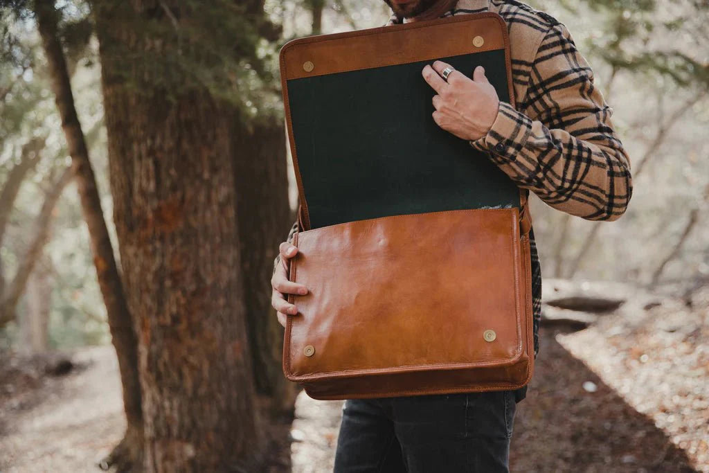 Unique Personalized Working in the Wild Messenger Customized Messenger Bag Gifts for Men by Groovy Guy