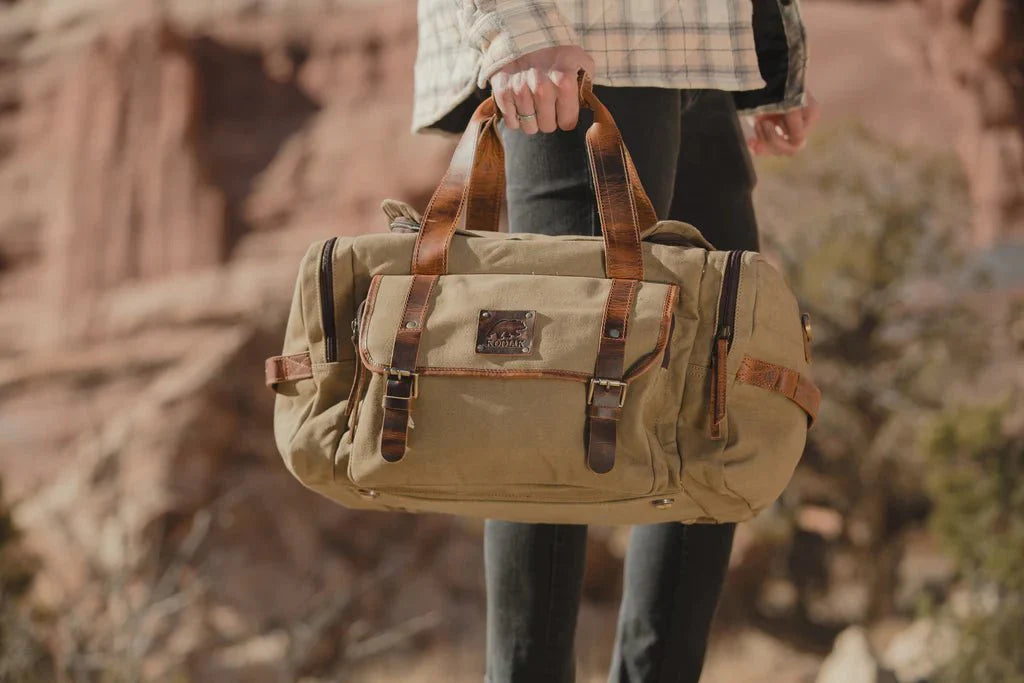 Unique Personalized 25L Overnight Canvas Duffel Customized Duffle Bag Gifts for Men by Groovy Guy