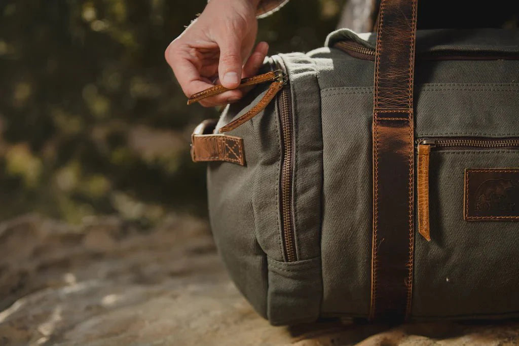 Unique Personalized Excursion Canvas Duffle Customized Duffle Bag Gifts for Men by Groovy Guy