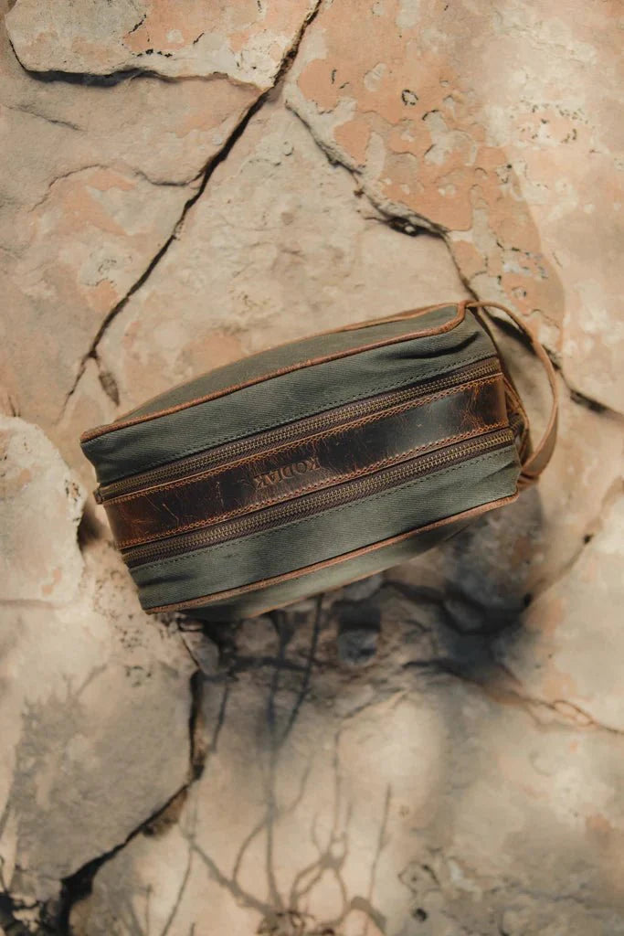 Unique Personalized Canvas Dopp Bag Customized Toiletry Bag Gifts for Men by Groovy Guy