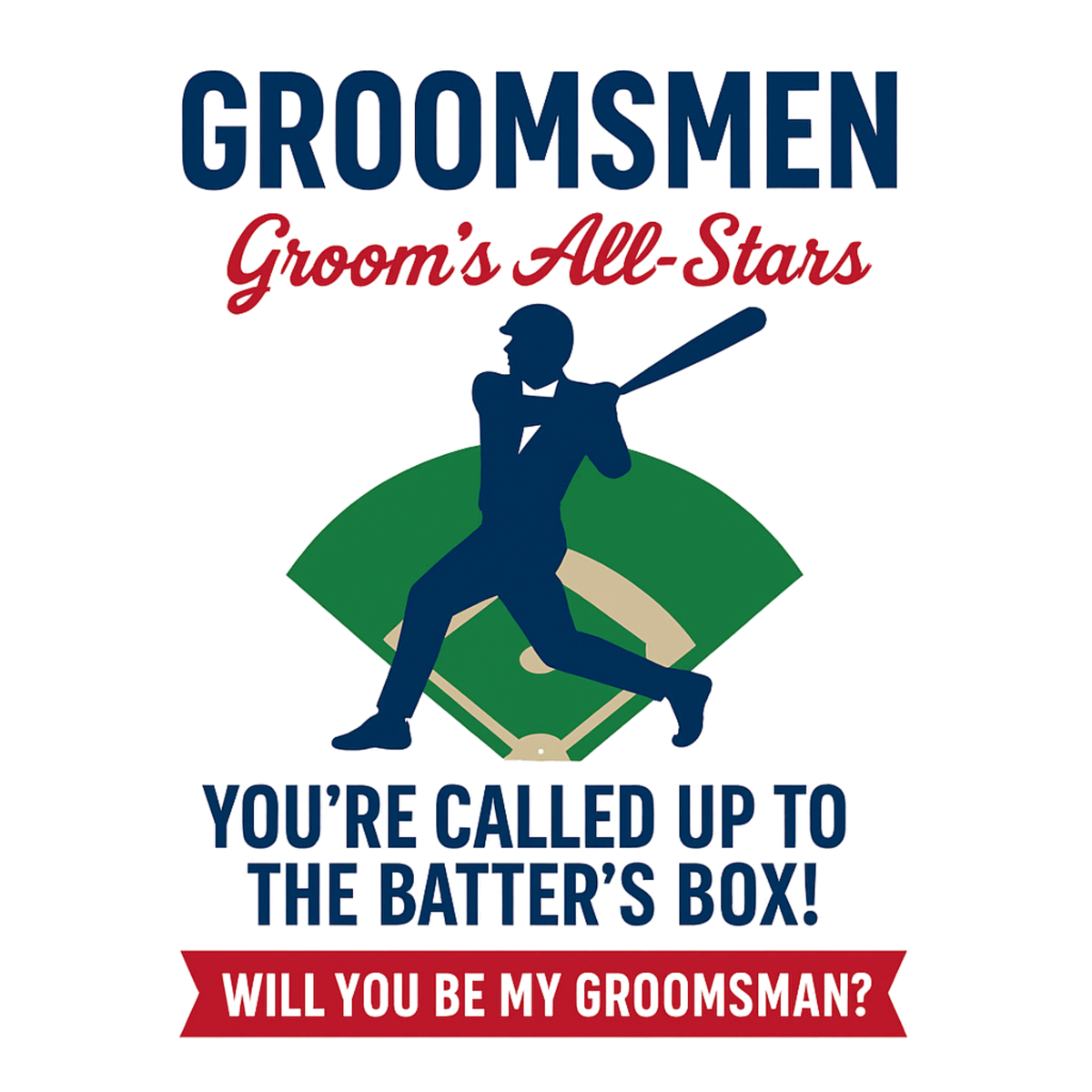 Batter Up Groomsmen Proposal Cards