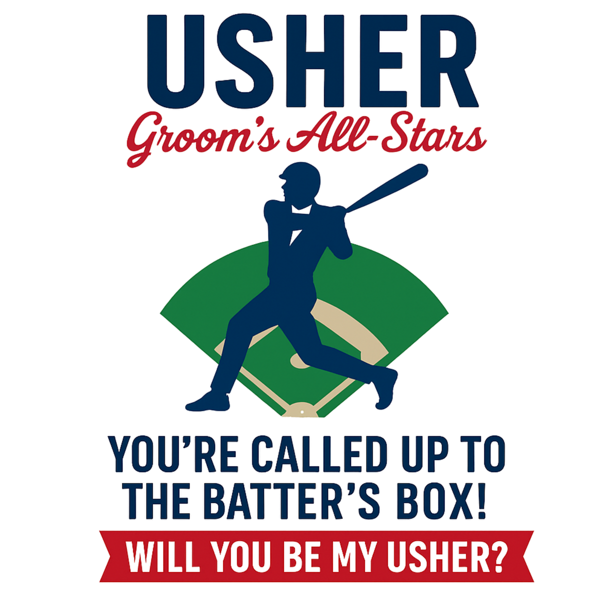 Batter Up Groomsmen Proposal Cards