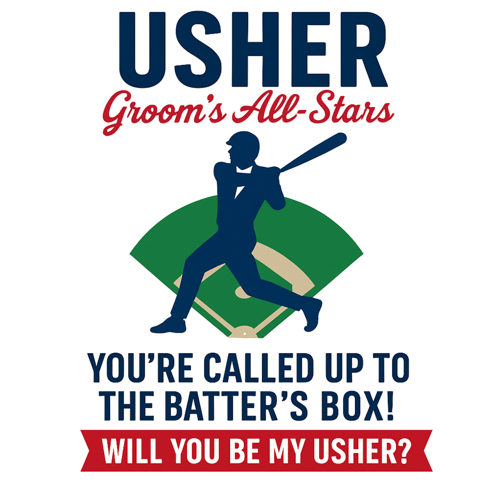 Batter Up Groomsmen Proposal Cards