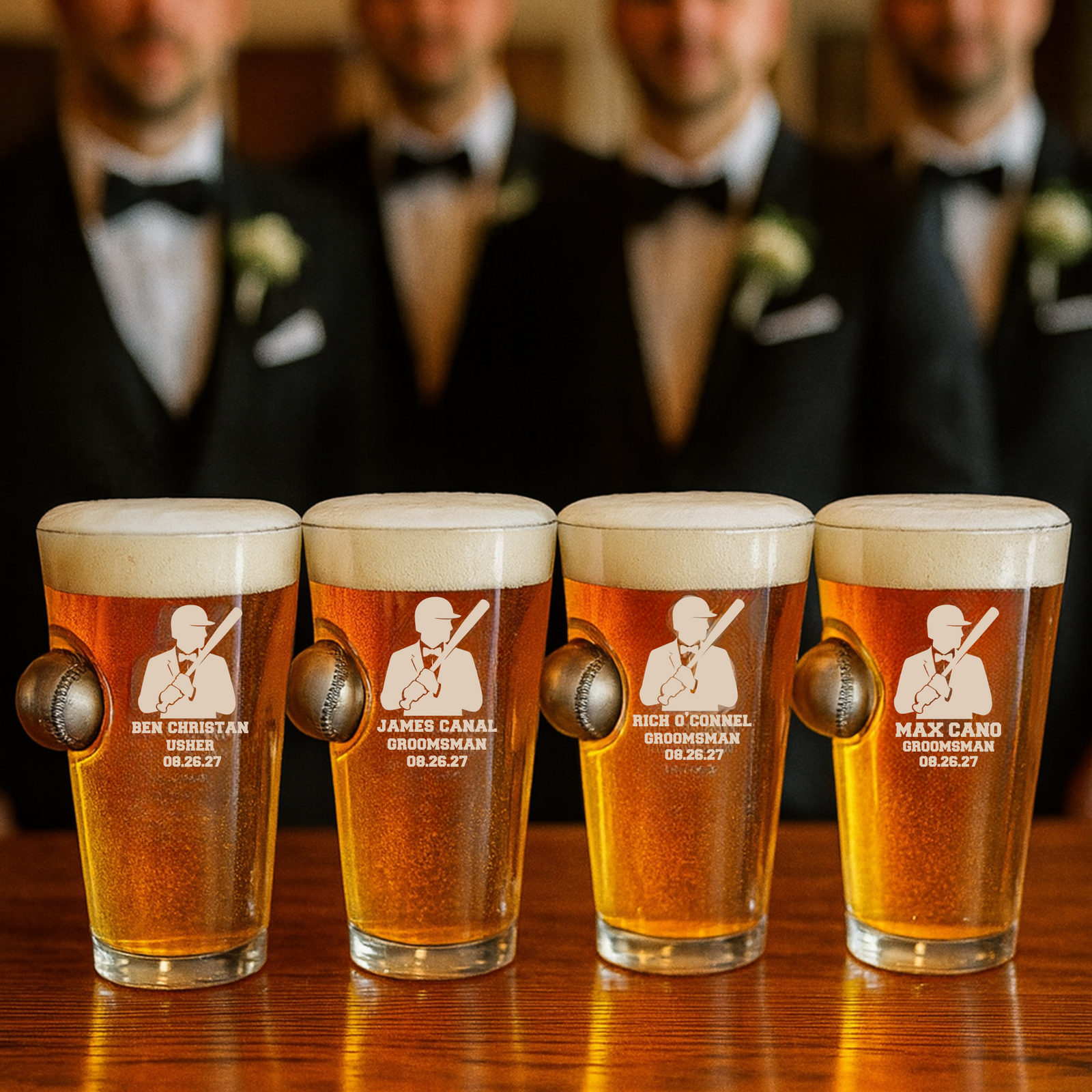 Home Run Groomsmen Pint