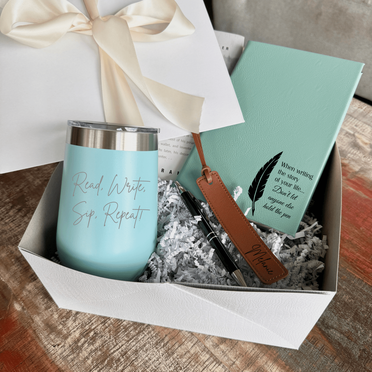 Personalized Blissful Bookworm Gift Set for her, Customized Gifts for Women by Groovy Girl Gifts