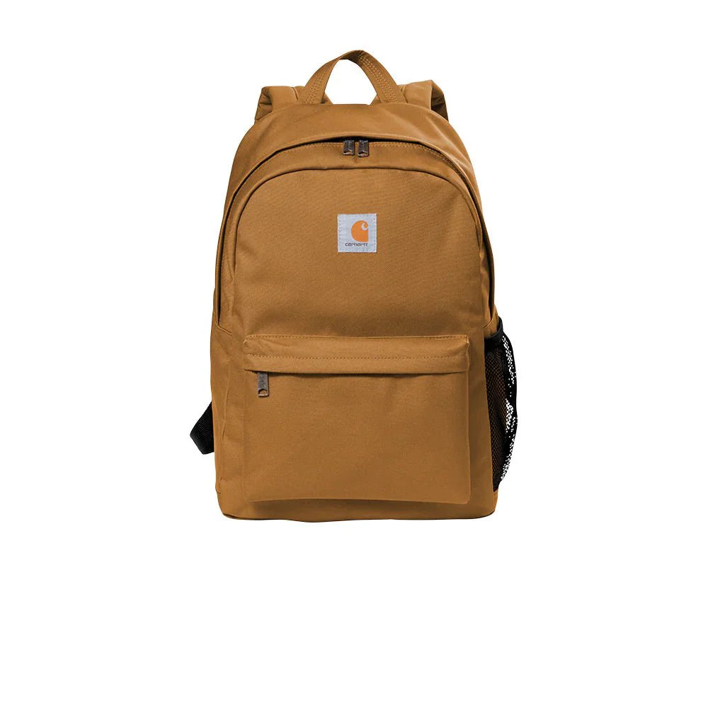 Carhartt Canvas Backpack in Carhartt Brown with personalized name