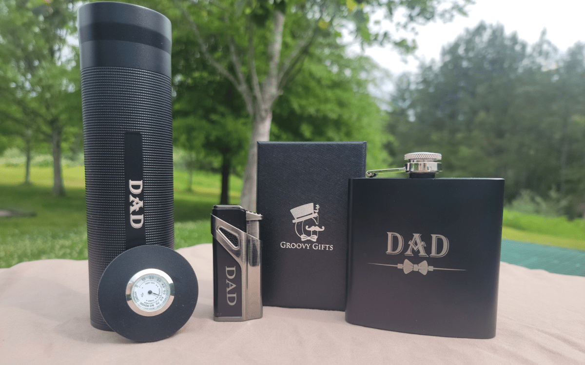 Unique Personalized Dad - Lux Stogie Set Customized Fathers Day Gifts for Men by Groovy Guy