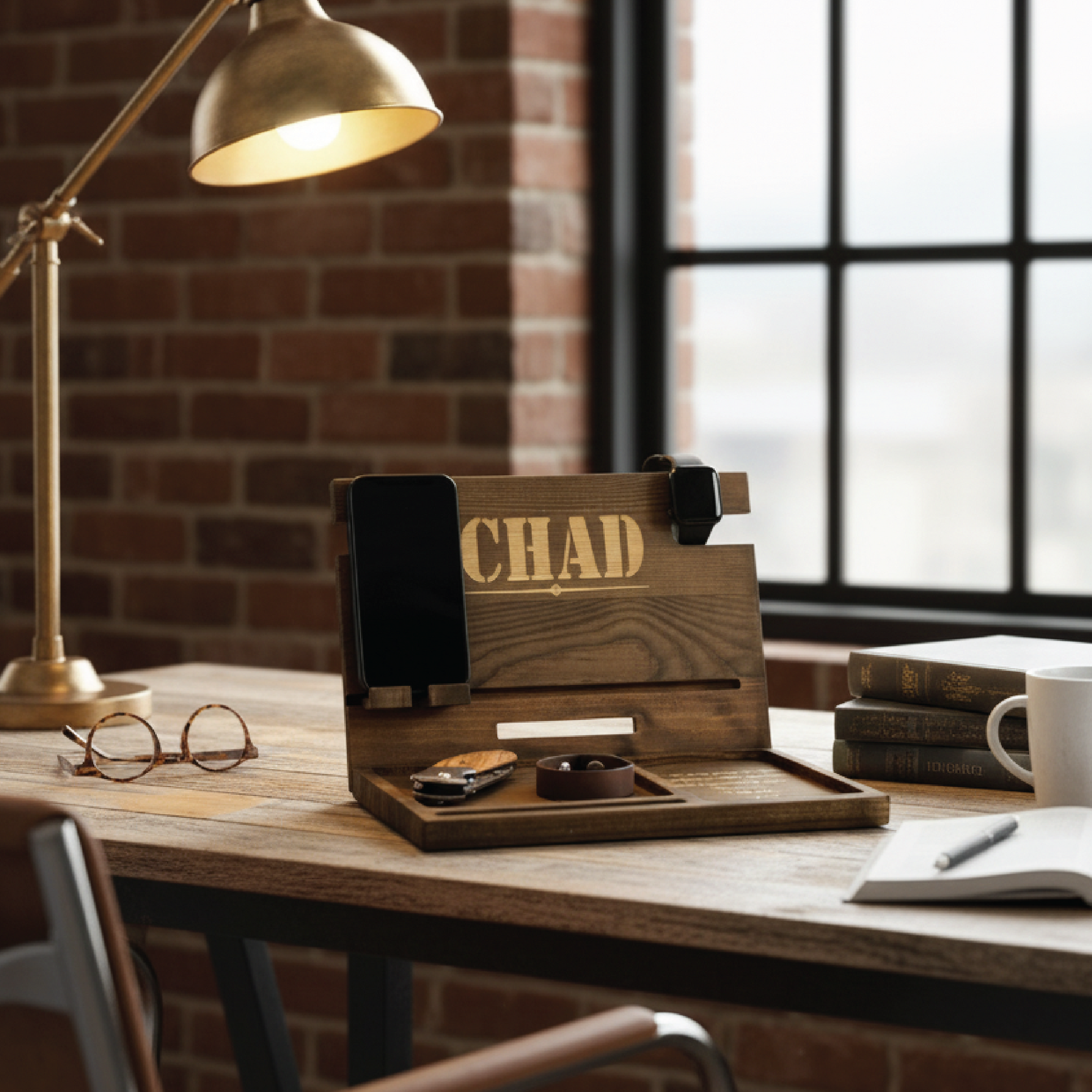 Nightstand Organizer with Custom Message