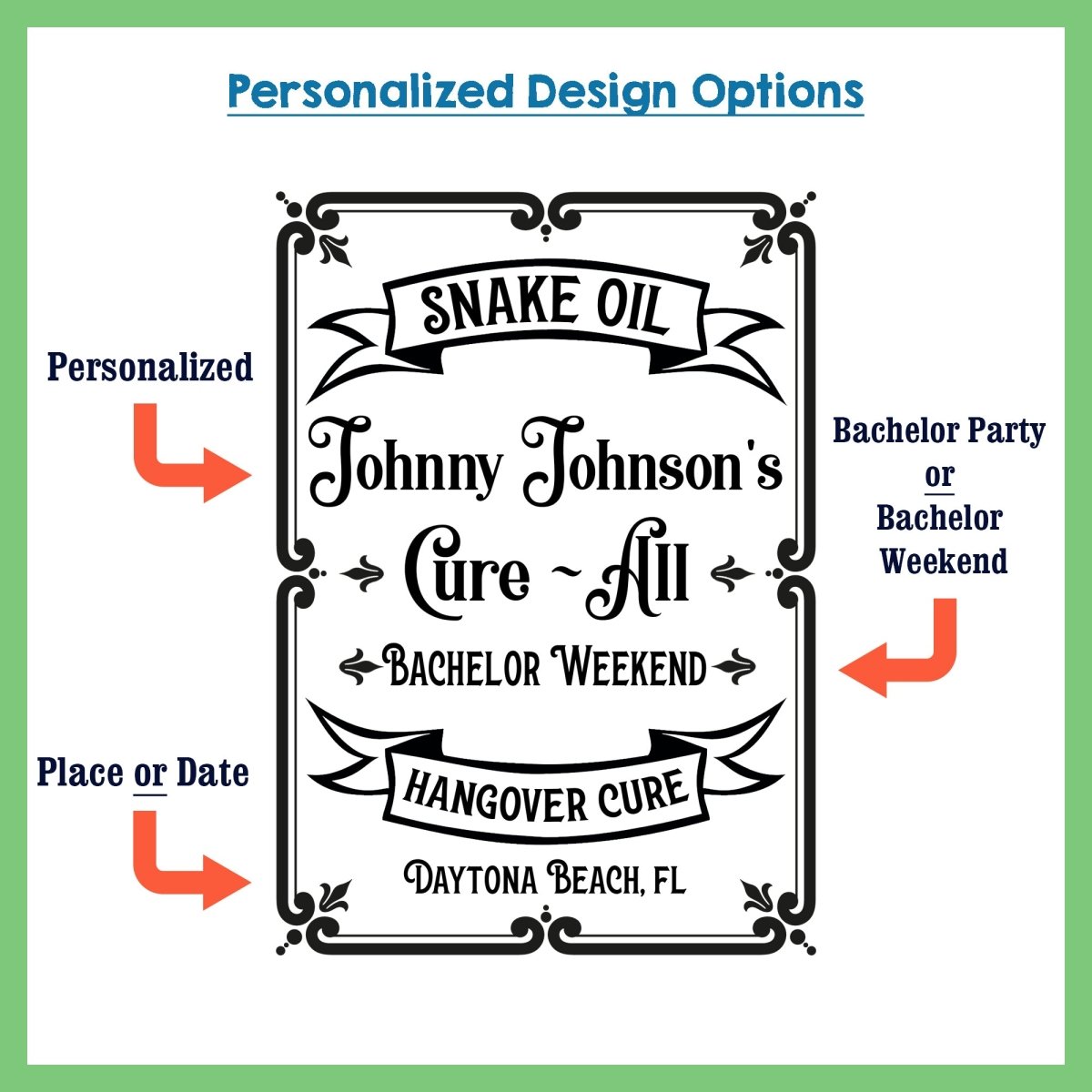 Unique Personalized Bachelor Party Flask Customized Flask Gifts for Men by Groovy Guy